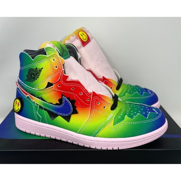 Size 8.5 - Jordan 1 Retro OG High x J Balvin Tie Dye Shoes DC3481-900 - Picture 1 of 8